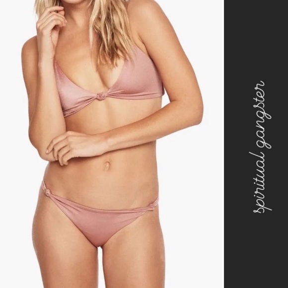 Spiritual Gangster Other - Spiritual Gangster Pink Knotted Bikini Rose Gold S